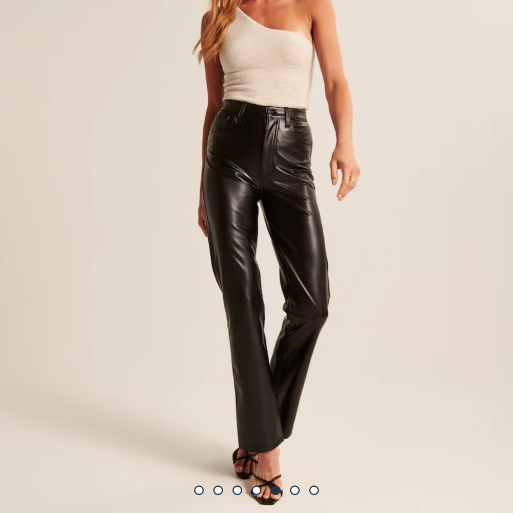 Abercrombie & fitch ultra high rise vegan leather pants